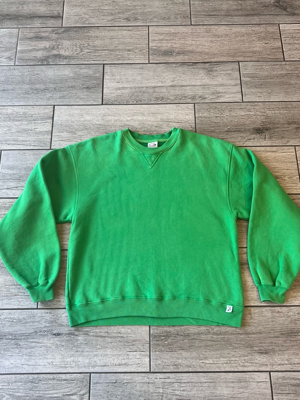 Akimbo Club Crewneck 100% Cotton Sweatshirt Unisex Small Green Pullover